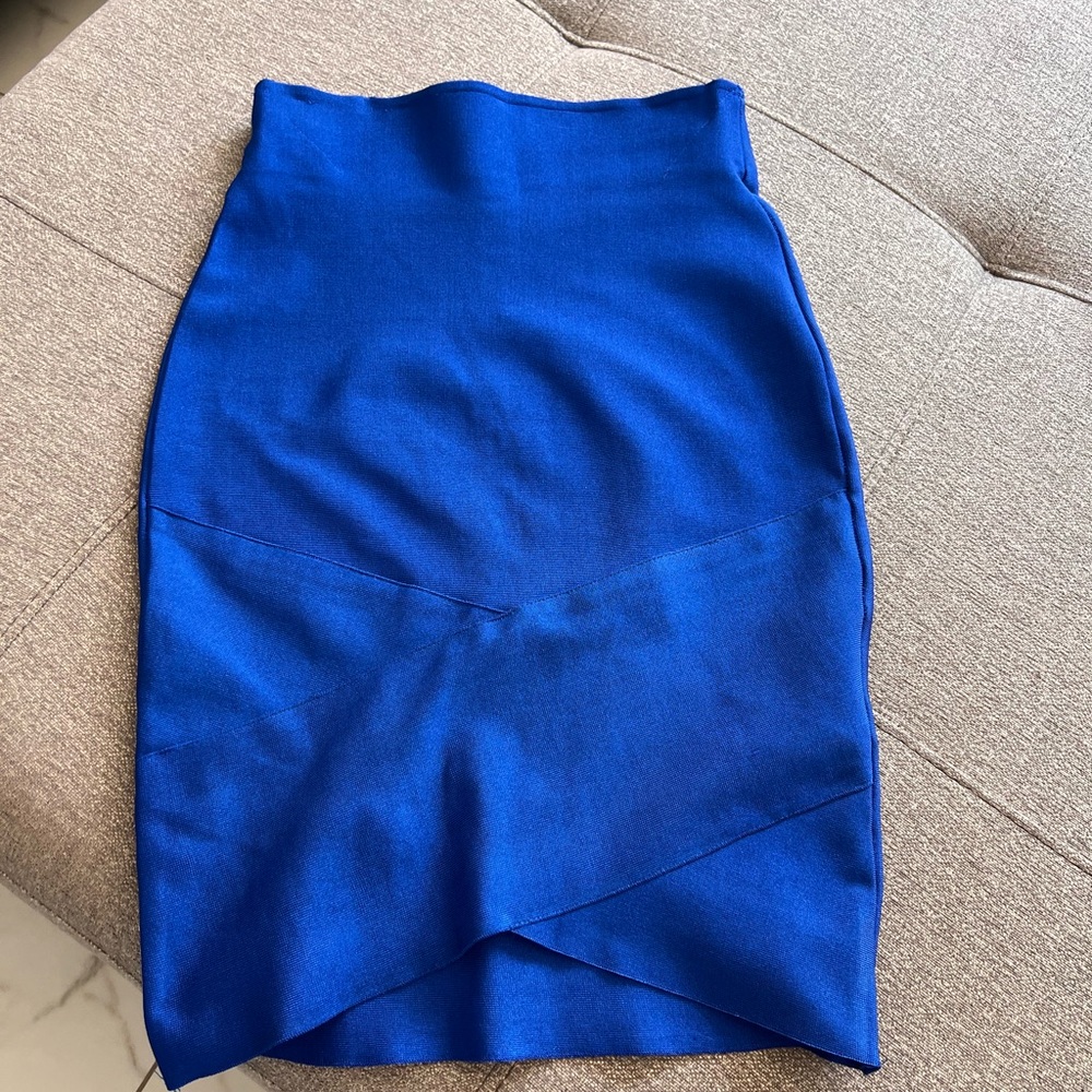 Hot Miami Styles Elegant Blue Women's Bandage Skirt - XS